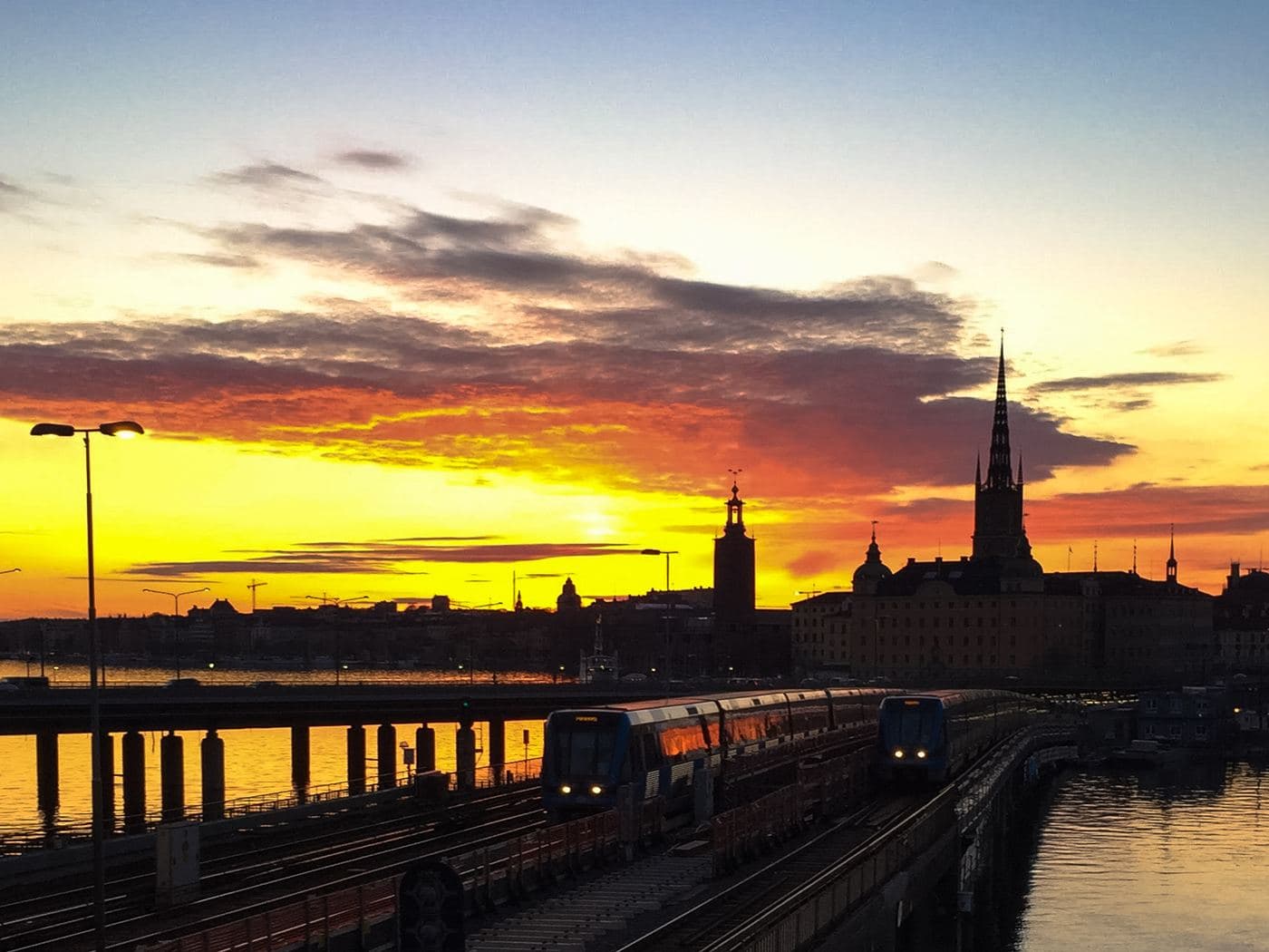 Stockholm at sunset